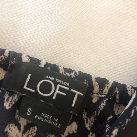 Ann Taylor Loft Navy Blue/Beige Jumpsuit Size S - Picture 4 of 4